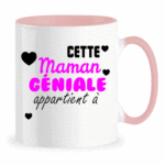 Maman-geniale-mug-rose-prenom