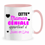 Maman-geniale-mug-rose-prenom